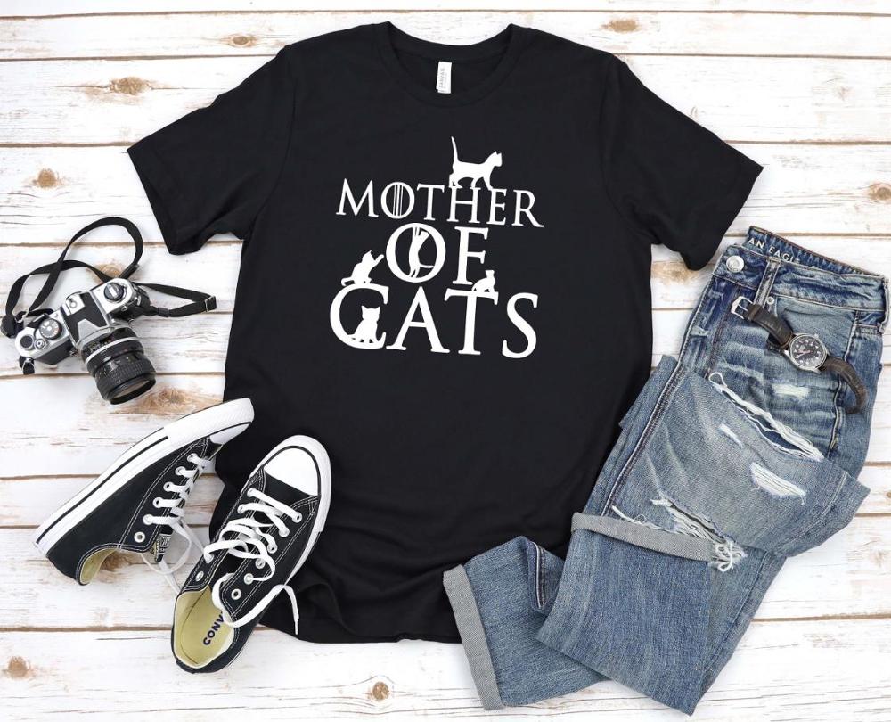 Cat Mom Casual Tee - Comfy Short Sleeve