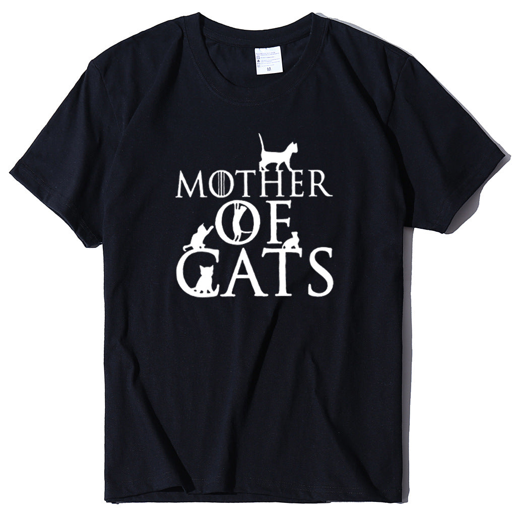 Cat Mom Casual Tee - Comfy Short Sleeve