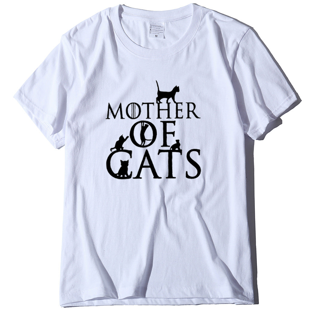 Cat Mom Casual Tee - Comfy Short Sleeve