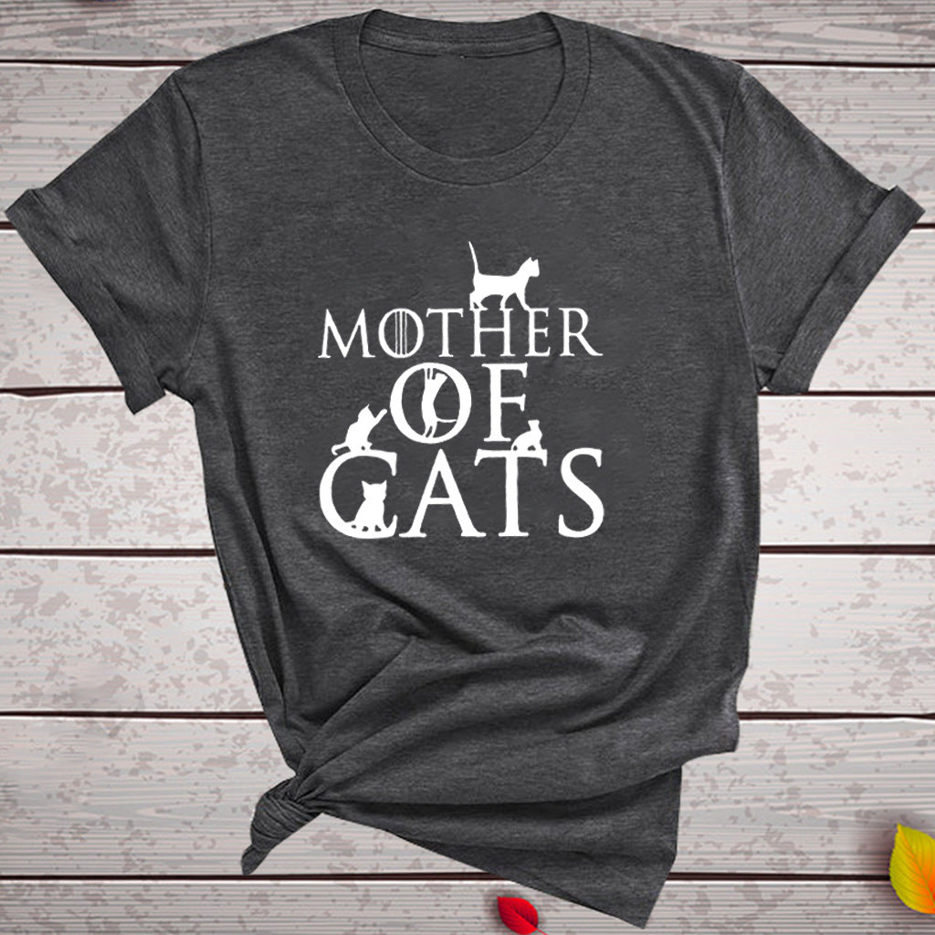 Cat Mom Casual Tee - Comfy Short Sleeve